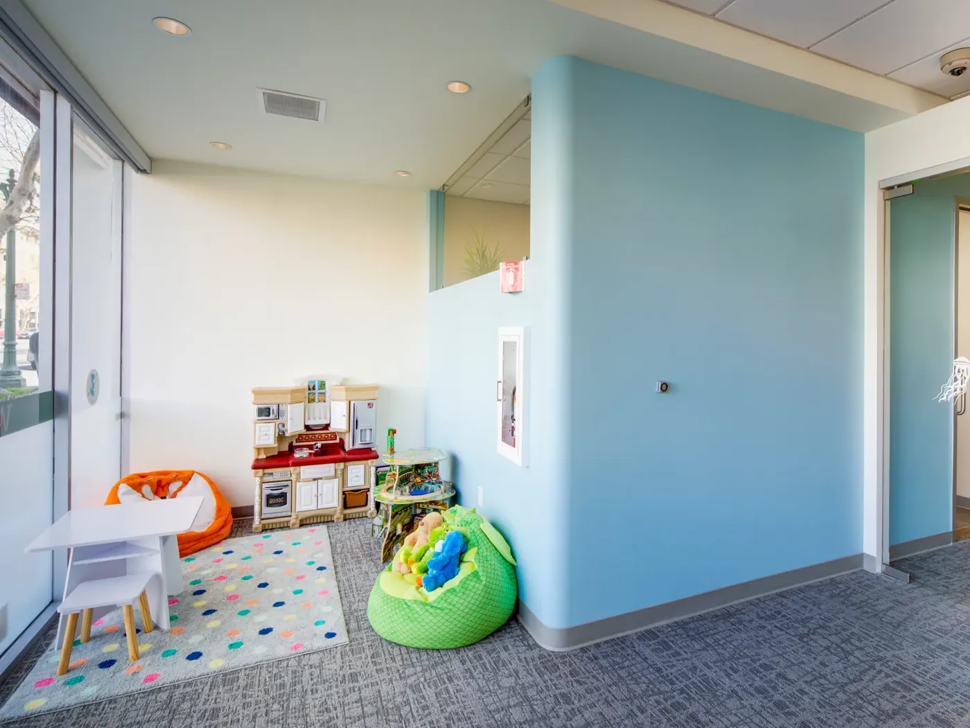 A play space for children in the waiting area