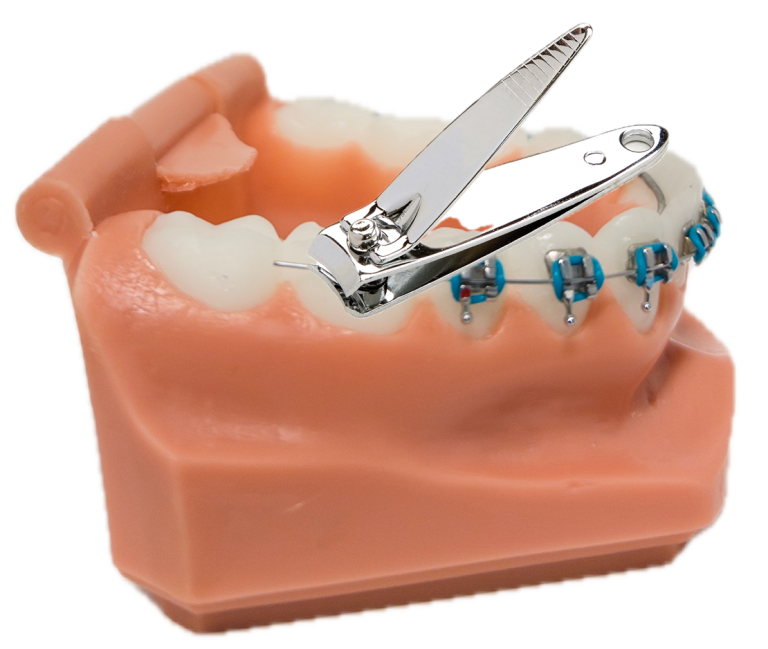 Using nail clippers to trim a poking wire