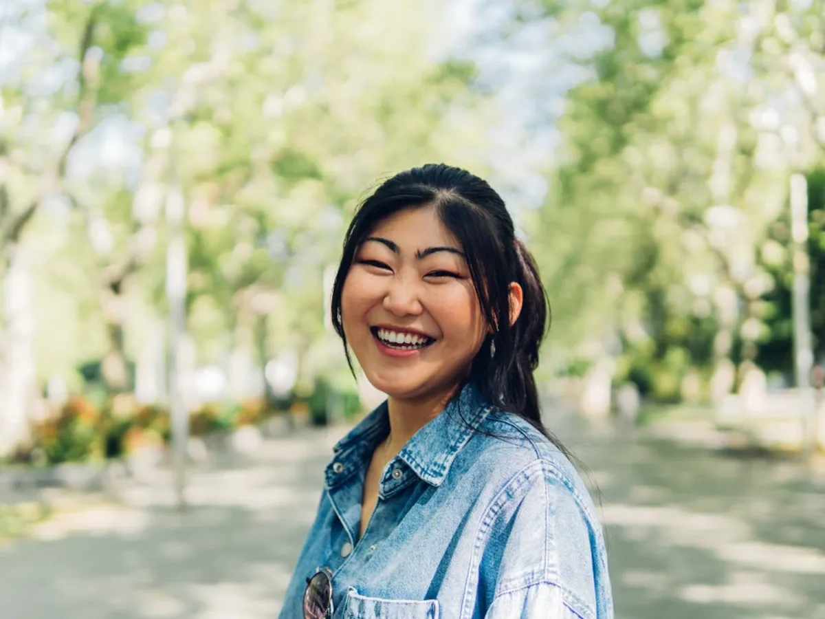 A teenage patient smiling during a visit