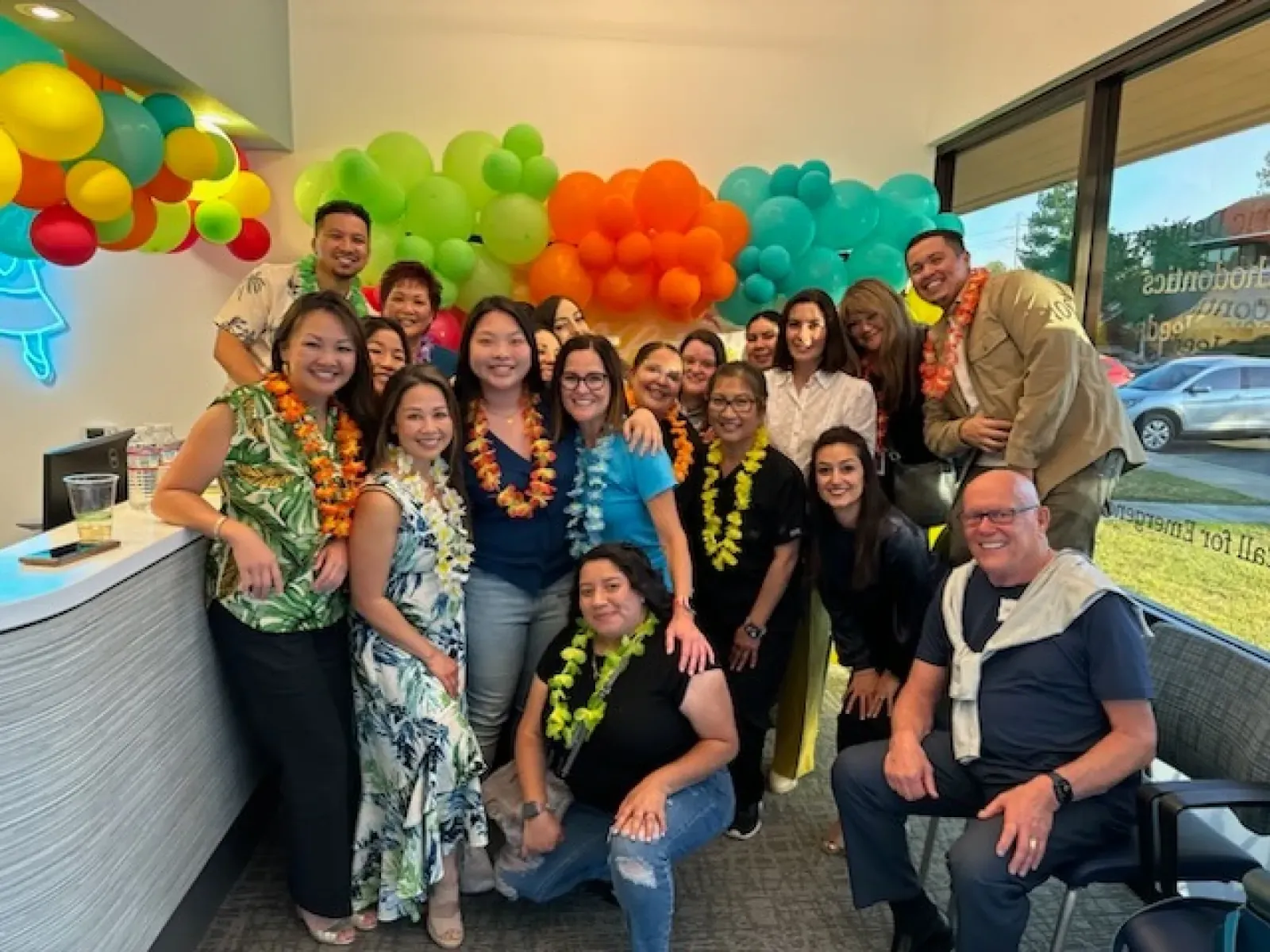 The Alameda Pediatric Dentistry & Orthodontics team celebrating together